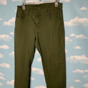 Ling’s - Dark Olive Green Skinny Pants size 13/14